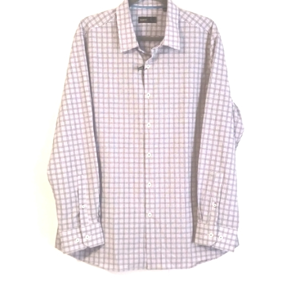 Quieti "Purple, Black & White" Mini  Design L/S Shirt in Size XL (NWT)